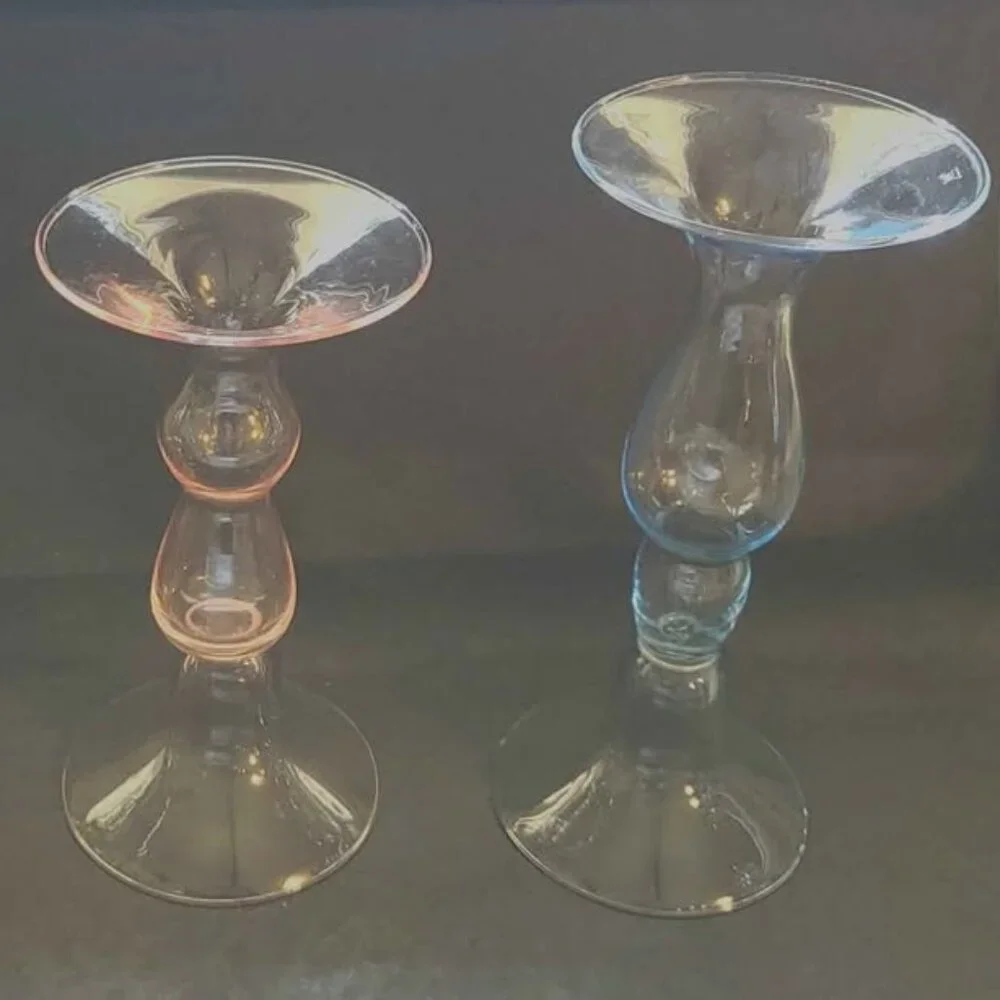 Princess House Combo Bud Vases & Candle Holders - Set Of Three